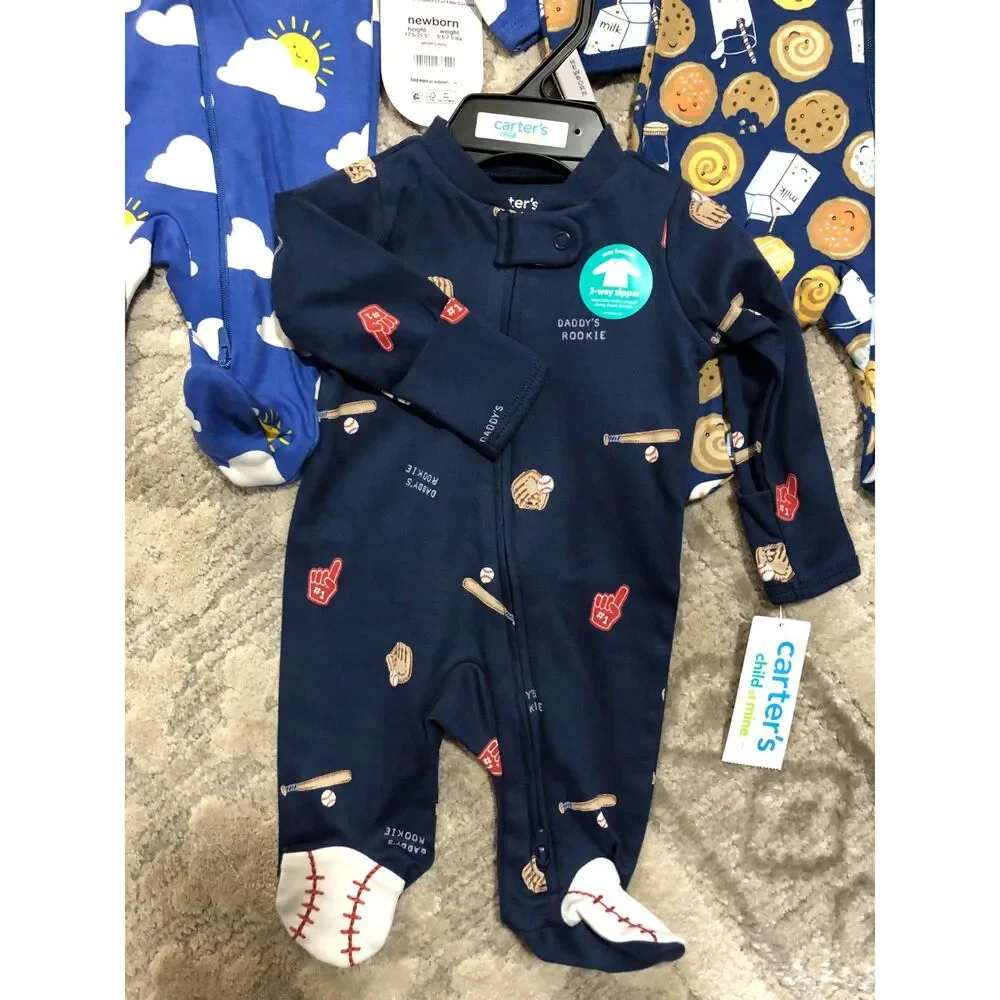 3 Piece Boys Bundle Zip Up Sleepers New With Tags Newborn